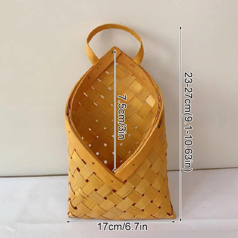 1PC Multi-Purpose Kitchen Decor Woven Wall-Mounted Basket Farmhouse Wall Hanging Vegetables 2 Sizes