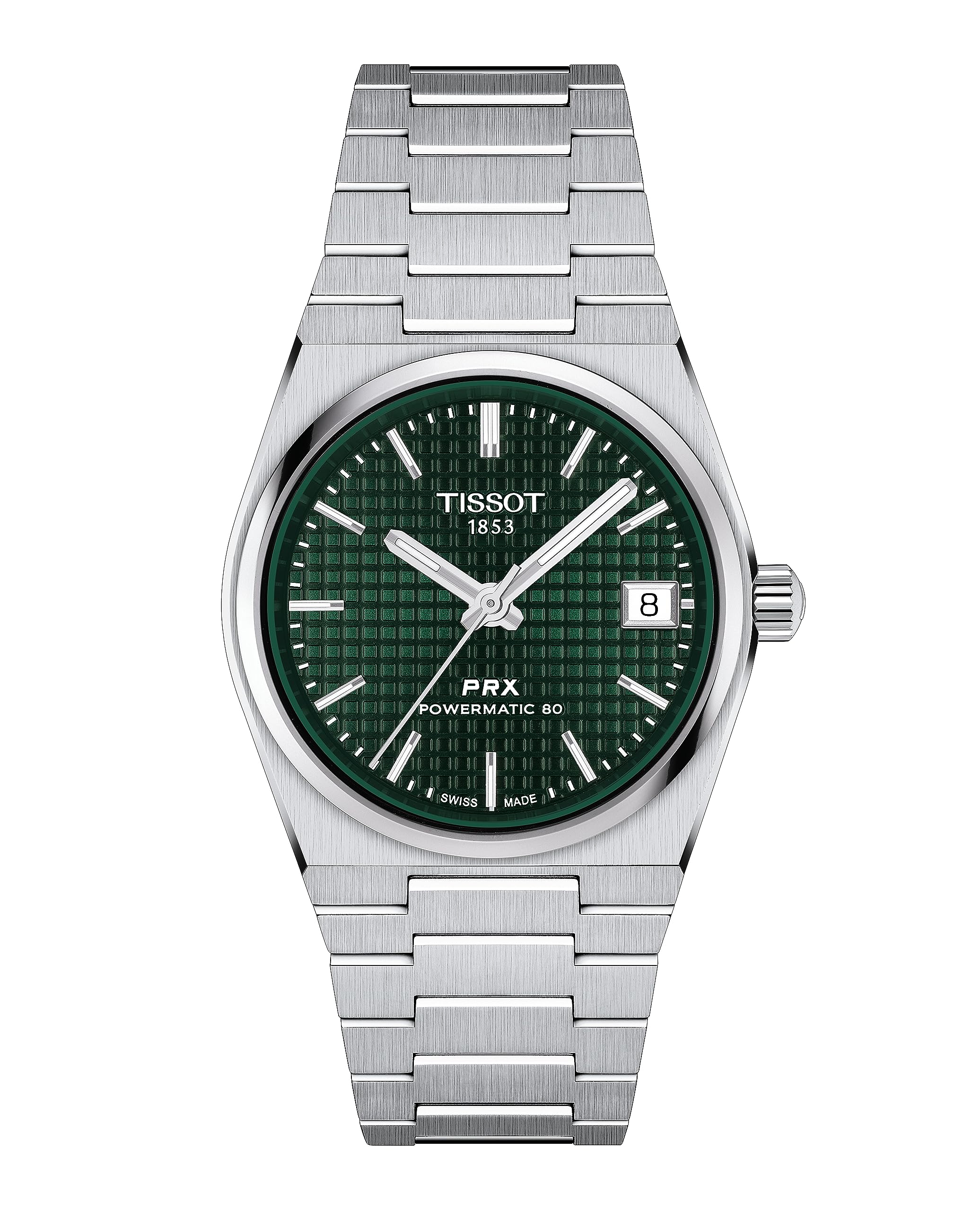 

Годинник TISSOT PRX 35 мм Powermatic 80 із зеленим циферблатом та браслетом, Унісекс, T1372071109100 [Офіційний імпорт]