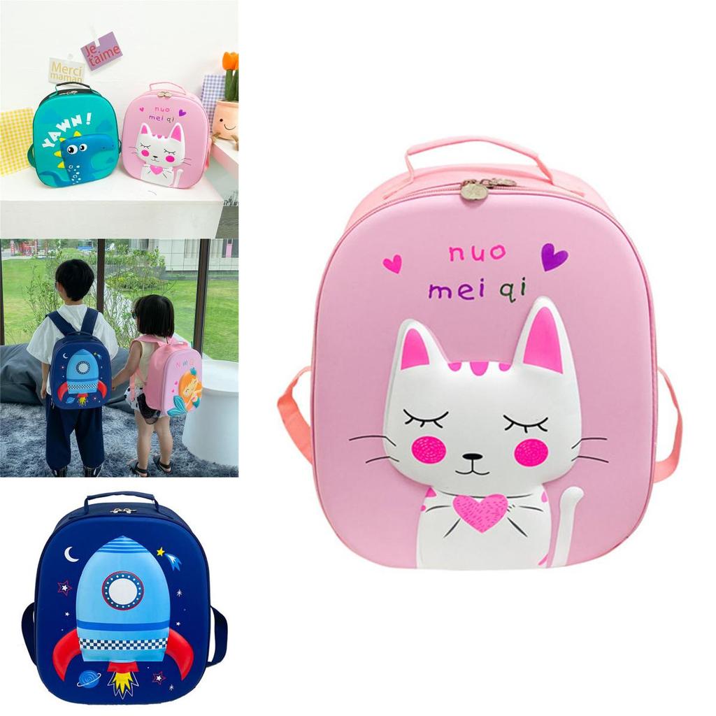 Blue Rocket Cartoon School Bag Eva Breathable Wear-resistant Shockproof Lightweight