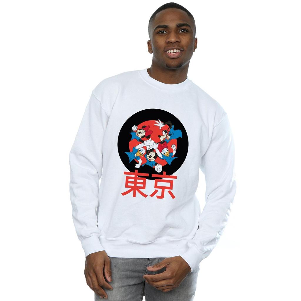 Disney Mens Mickey Mouse Team Huddle Sweatshirt