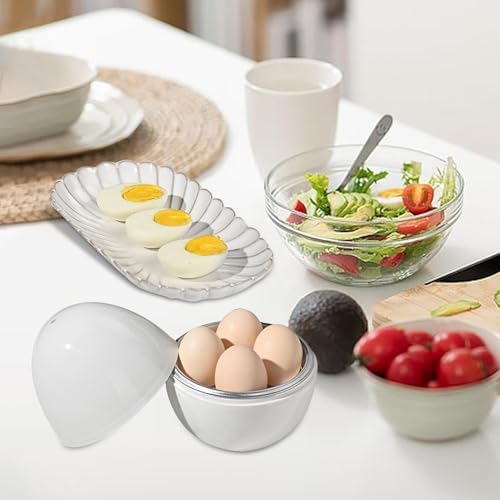 Microwave Egg Cooker for 4 Eggs | Healthy & Safe Breakfast Egg Steamer | Ideal Container for Cooking, Serving & Storing
