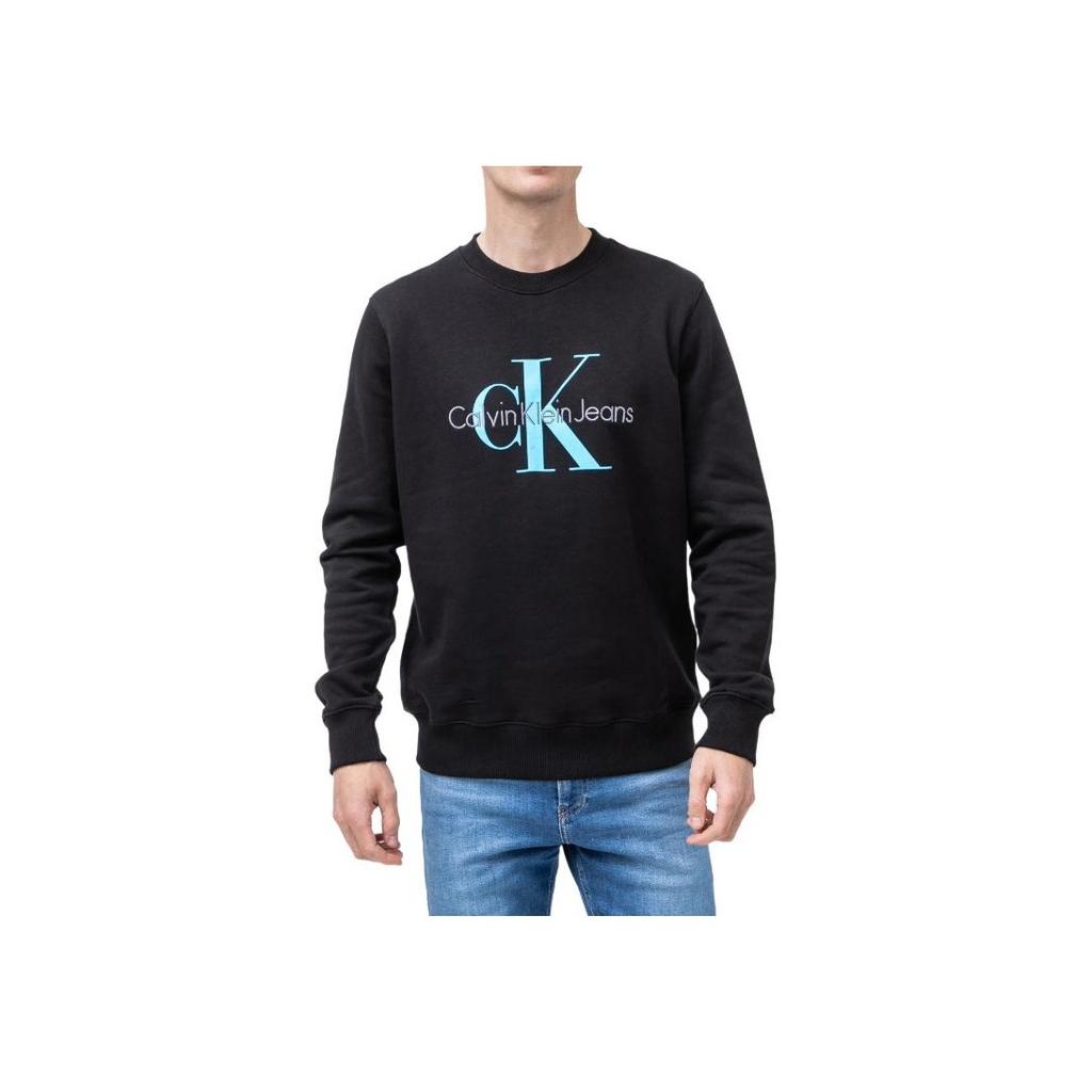 Calvin Klein Letter Print Crew Neck Loose Long Sleeve Sweatshirt Men Sweatshirt Black J30J320903-BEH