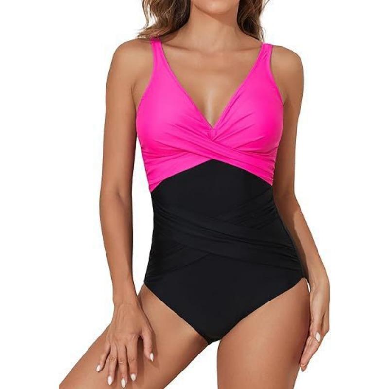 European and American New One-piece Swimsuit Women's High Waist Tight Cross Sexy Backless Swimsuit