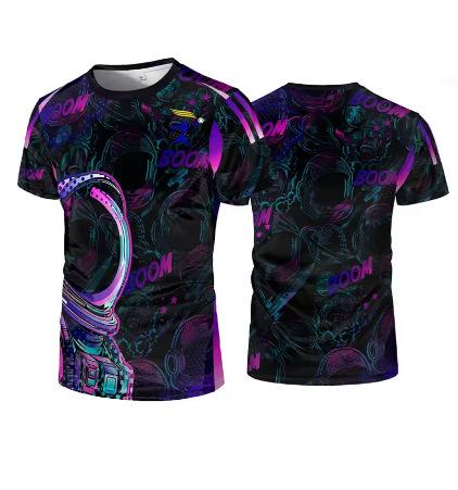Men s fashionable e-sports t-shirt summer casual name number 3D printing team XXS