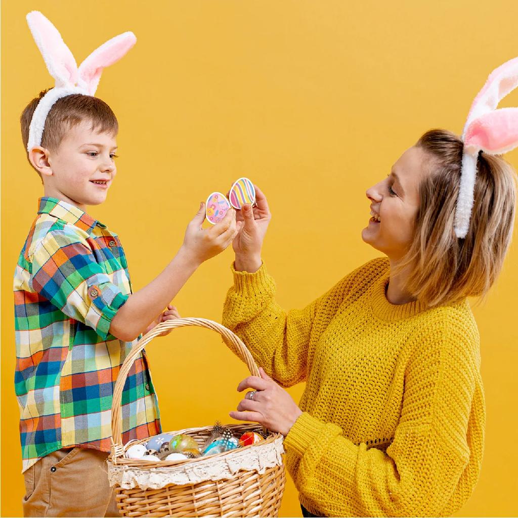 6-7cm Shiny Easter Stickers Easter Egg Sticker Laser Waterproof Stationery Scrapbooking Label Diary Journal Gift Decor 50pcs