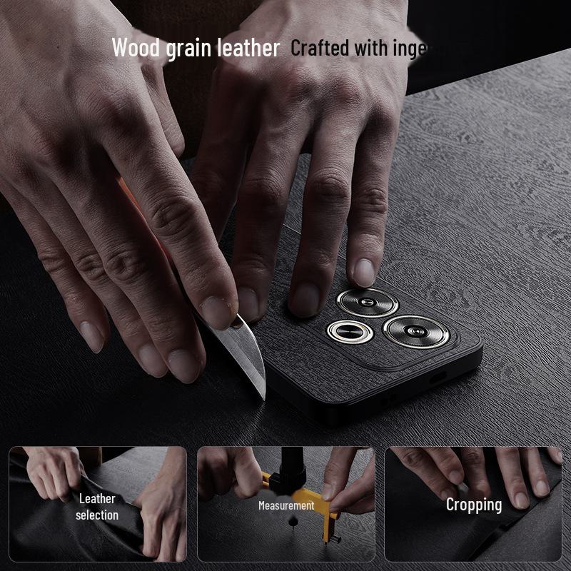 High-quality All-inclusive Case for Redmi Note 12 Turbo with Unique Bark Grain Texture.