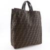 Fendi Zucca Handbag Tote Bag Brown Nylon Canvas Unisex Used