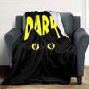 1pc DARK CAT Soft Flannel All Season Throw for Home, Office, Outdoor UseDurable Comfort Soft Warm Throw for Home