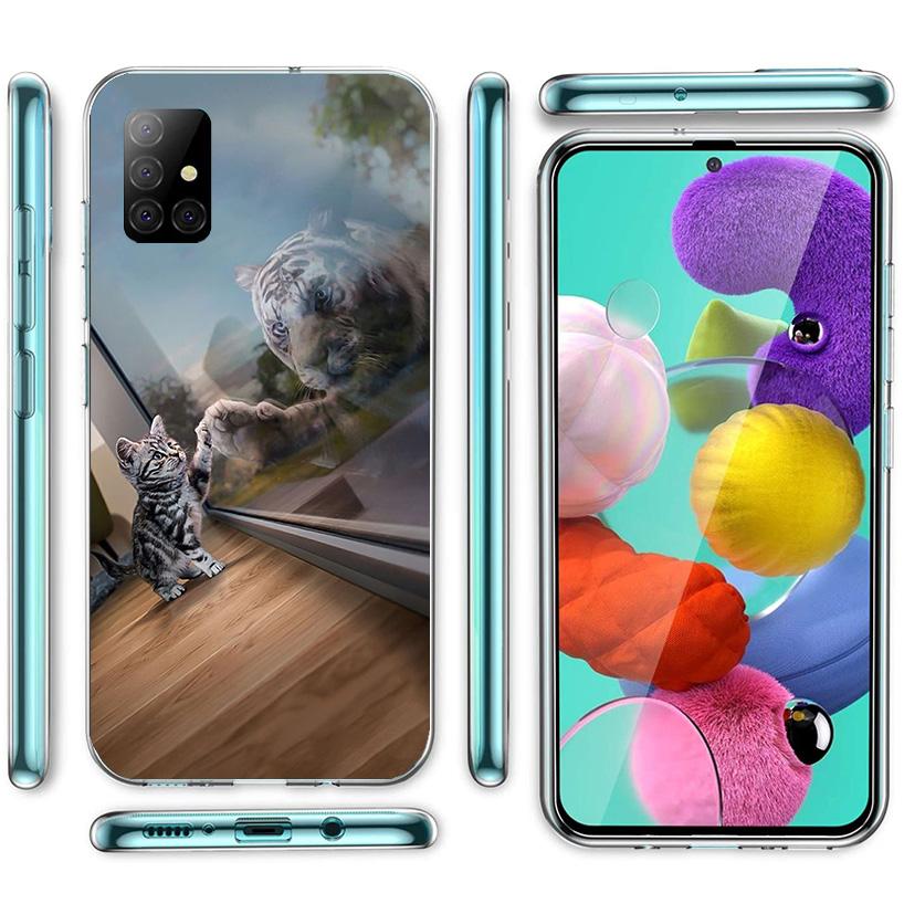 Cool Animal Big Cat Tiger Cover Phone Case For Samsung Galaxy A12 A22 A32 A52 A72 A02S Phone Case Note 20 Ultra 10 S10 Plus A51