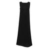 2024 Spring Women's Solid Color Cotton Linen A-line Tank Dress - French Loose Fit, Round Neck.
