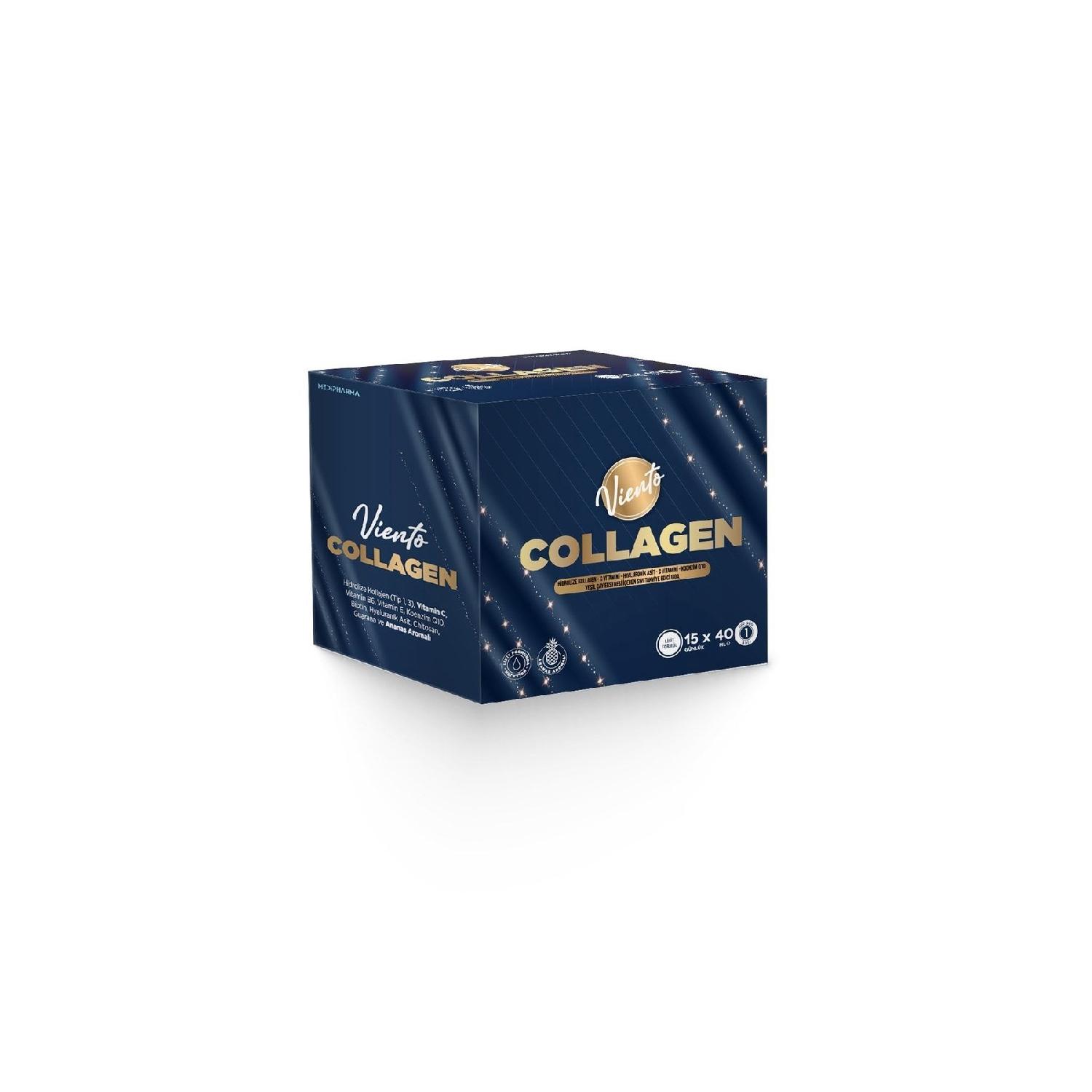 

Viento Collagen 15 Piece Liquid Collagen - 2 Boxes 40ml X 30 Shot, Monthly College Cure