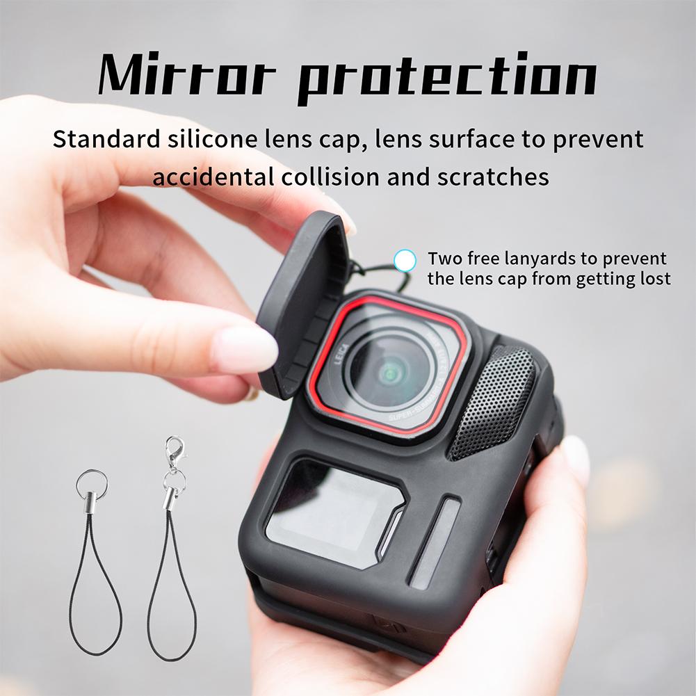 For Insta360 Ace Pro 2 Body Silicone Case Sleeve Lens Cap Anti-Scratch Protective Shell Drop-proof Camera Protection Accessories