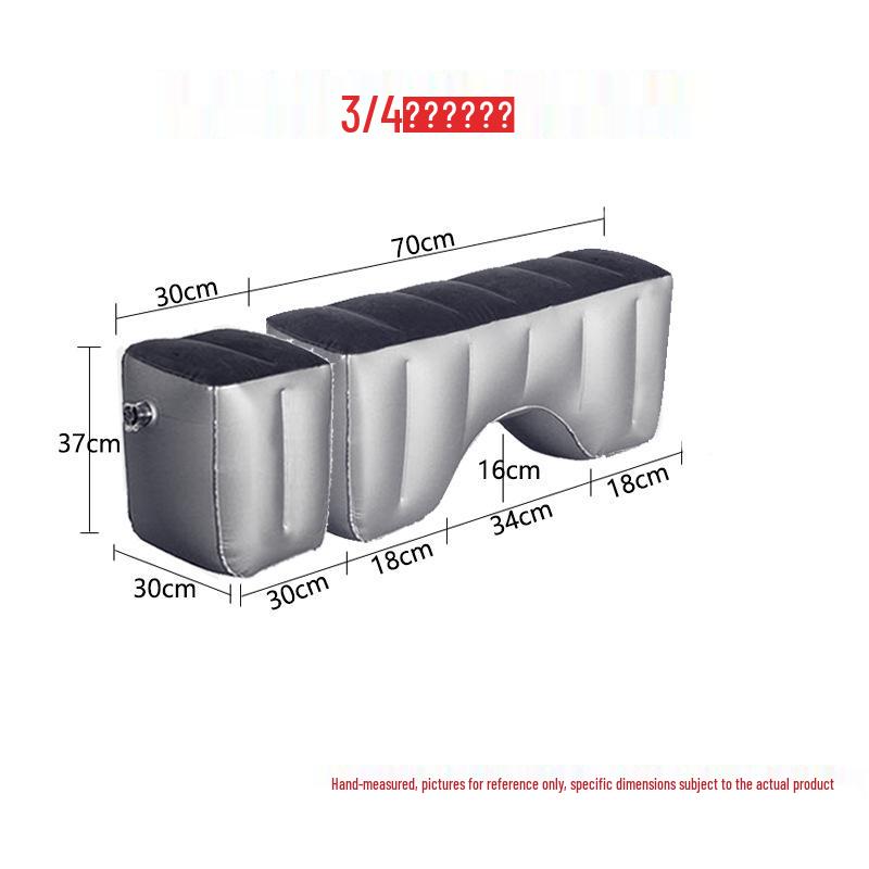 Inflatable Car Bed and Footrest for Rear Seat Use In Sedans and SUVs