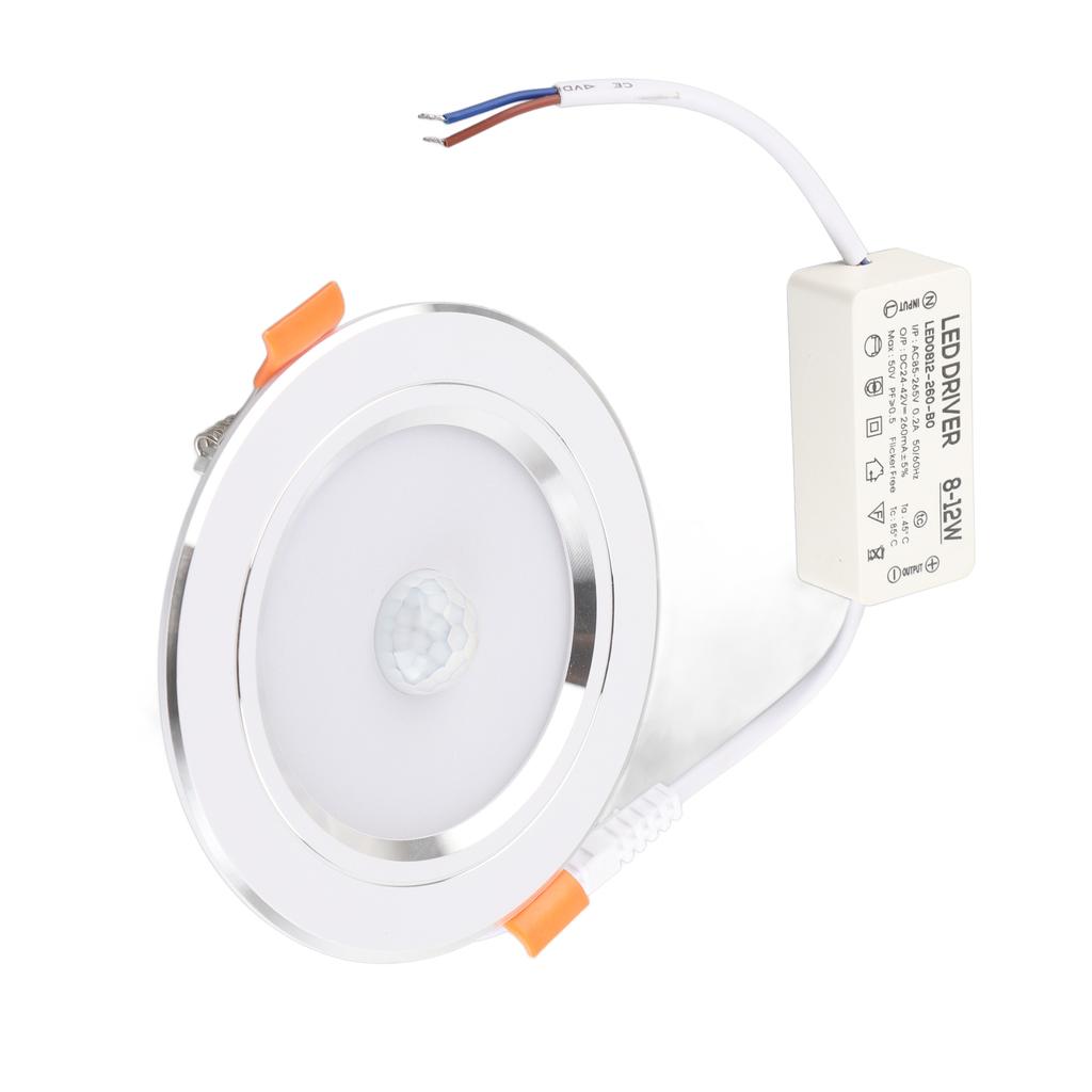 9w Round 18LED Infrared Sensor Downlight Human Body Induction Ceiling Light (cold White Light)