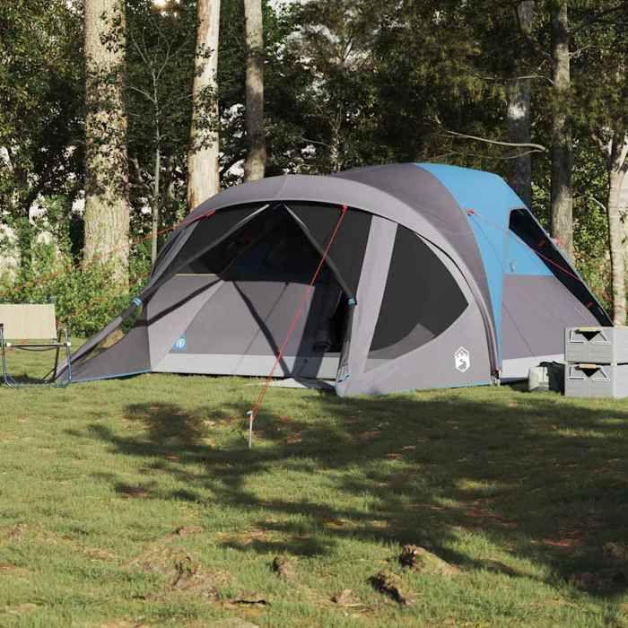 VidaXL Family Tunnel Tent 6 Persons Blue Waterproof 4009459