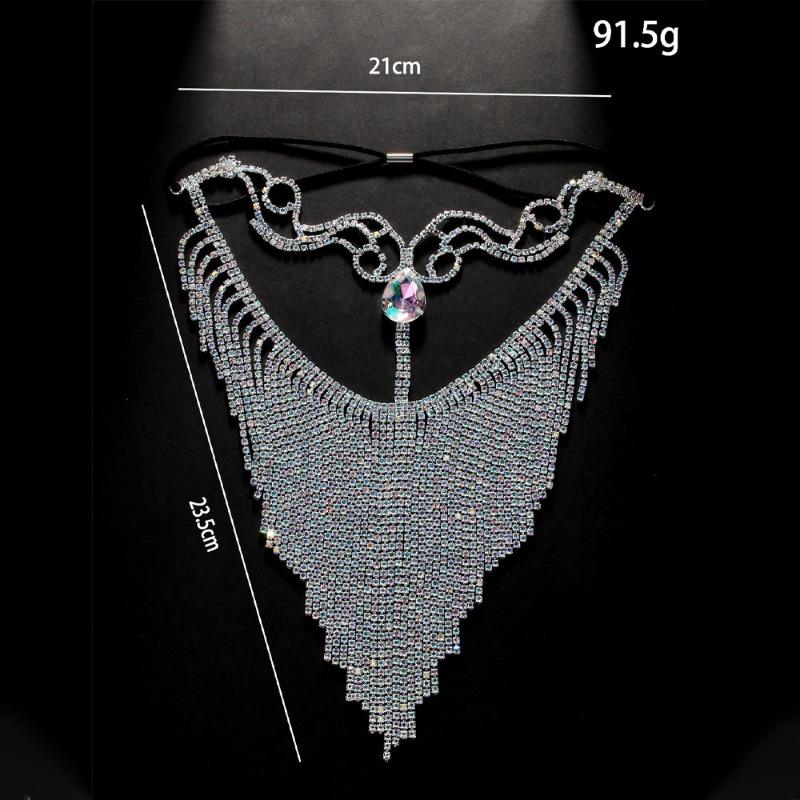 Rhinestone Mask Personality Exaggeration Exotic Style Tassel Mask Ball Dinner Accessories