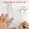 1pcs Simple Style 30cm Transparent Rectangle Ruler Protractor Student Stationery Drawing Tool Supplies 1XCE