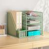 Multi-functional Desk File Organizer Space-saving Multi-layer Bookshelf  Office Use