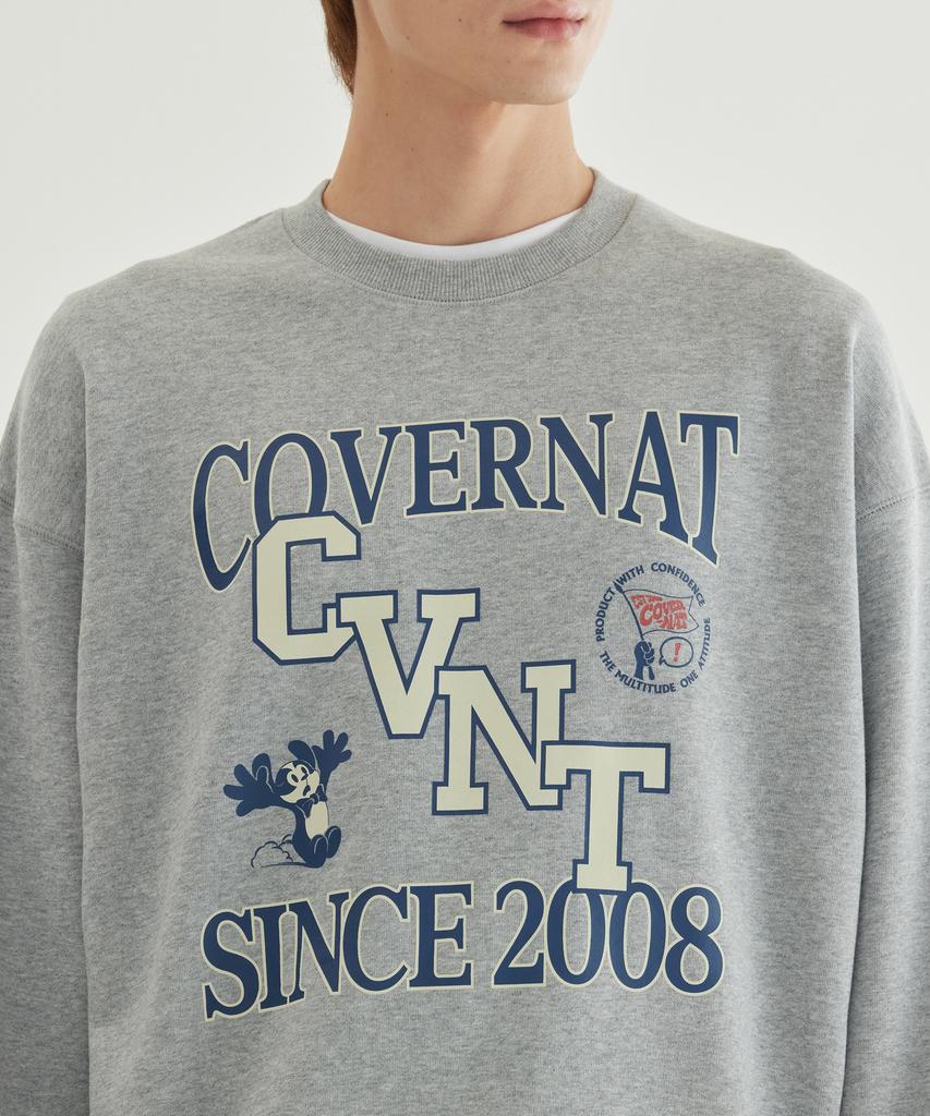 COVERNAT Cvnt Graphic Sweatshirt Melange Gray