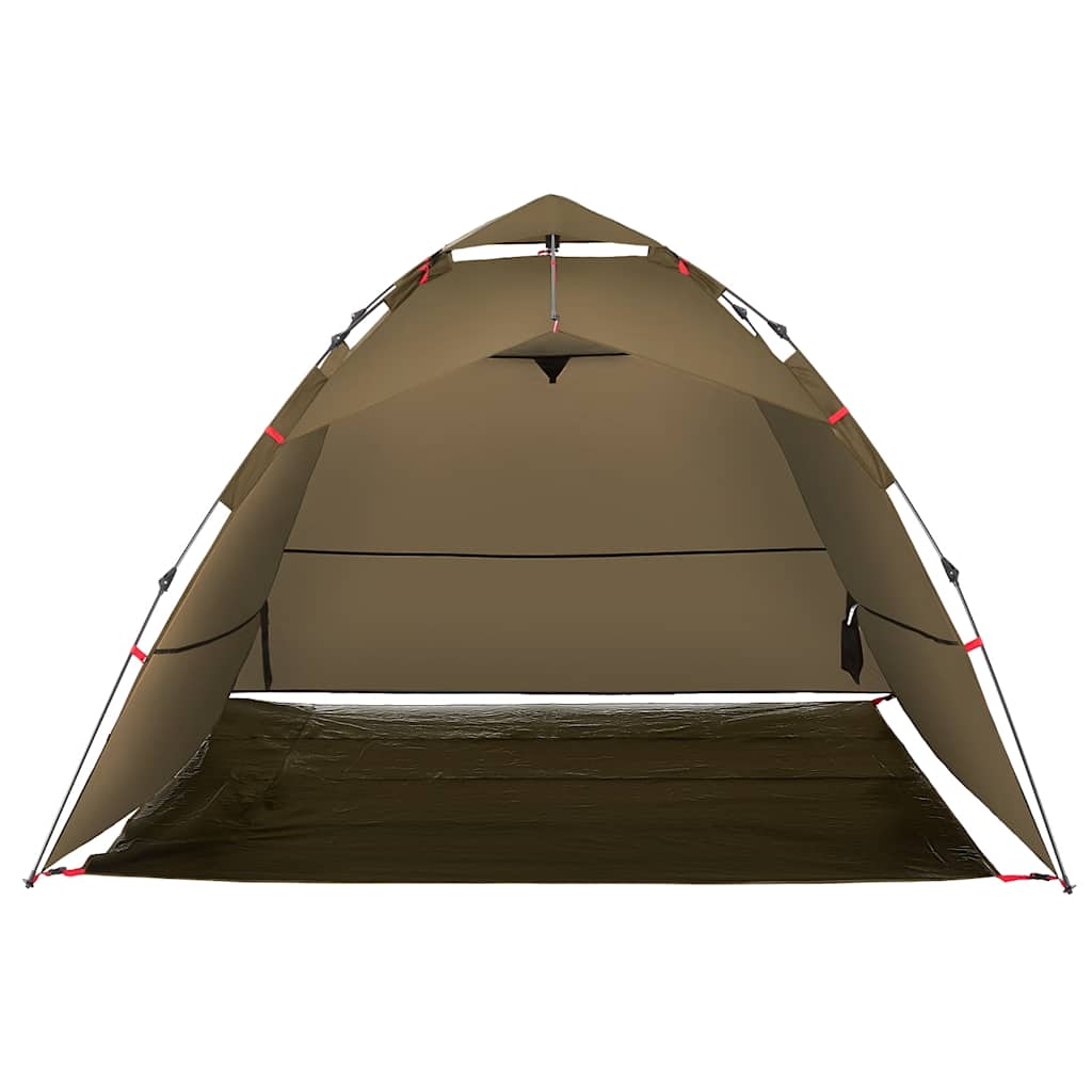 Vidaxl Fishing Tent, 4-Person, Olive, Quick-Pitch