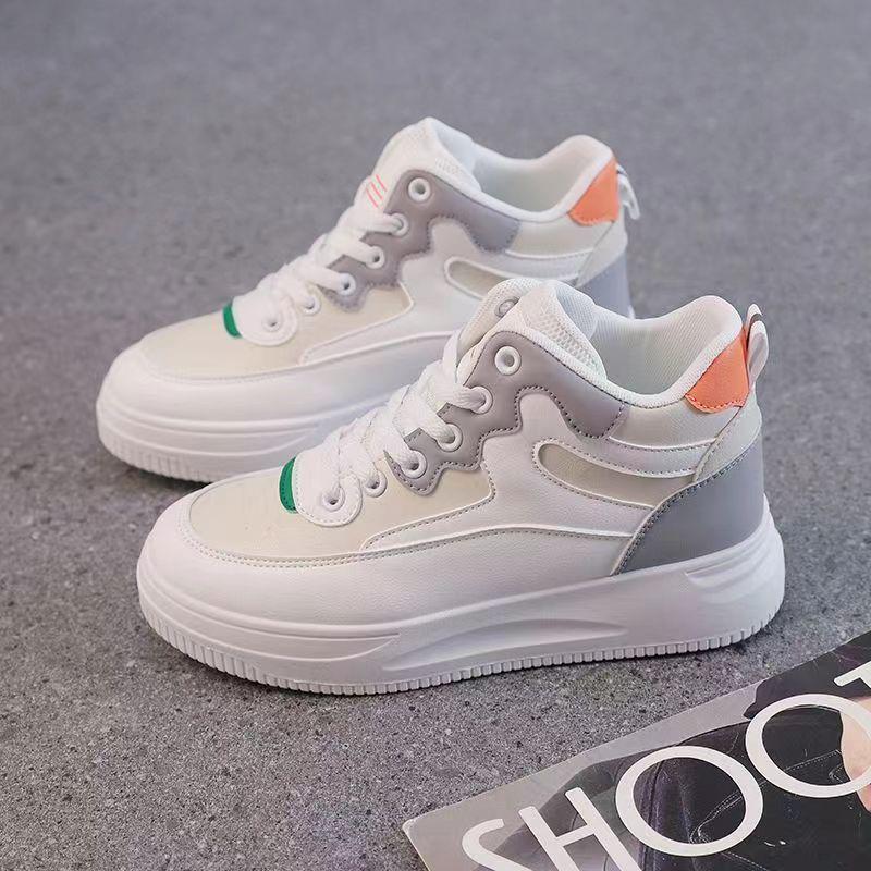 

Модные разноцветные высокие спортивные туфли для женщин 2024 года, новые удобные кроссовки с толстой подошвой, обувь для бейсбола и ходьбы 38