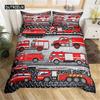 Duvet Cover Cartoon Excavator Tractor King Duvet Cover Cartoon Construction Truck Bedding Sets Vehicle for Children Room Decor