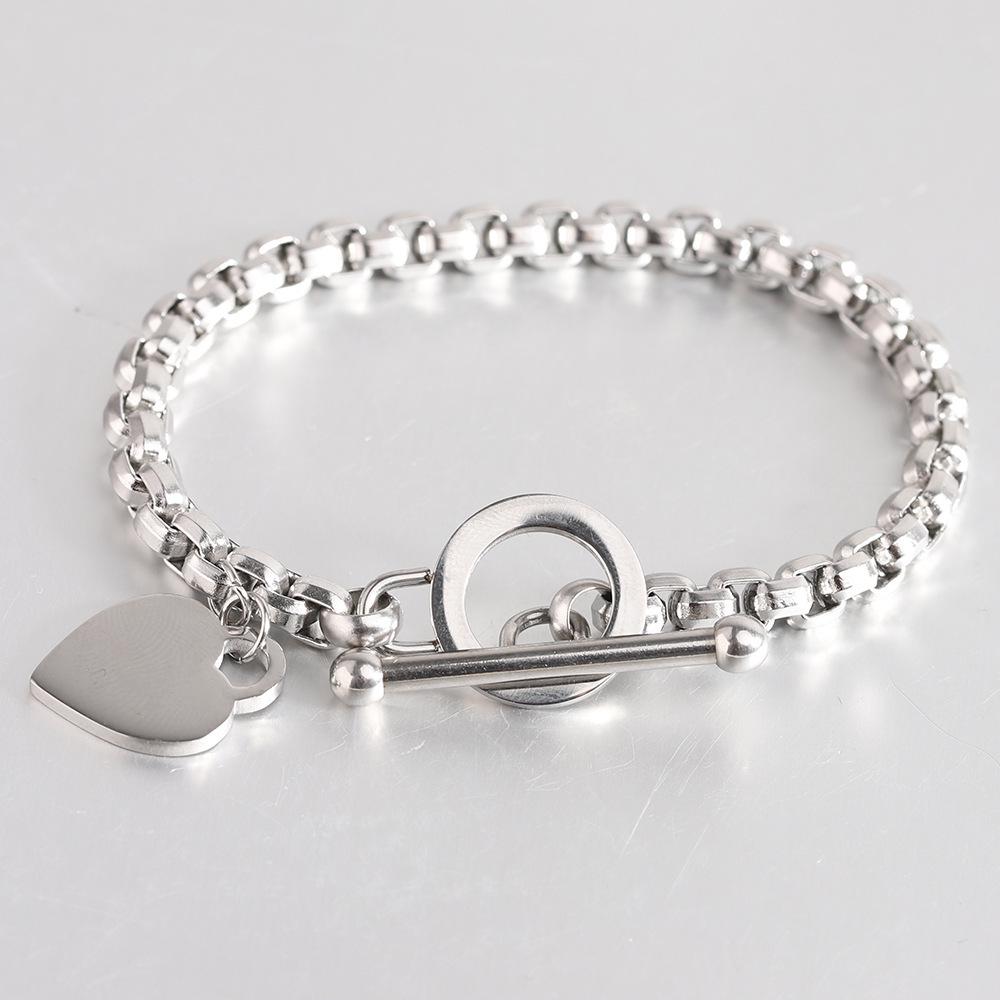 Cross-border Stainless Steel  Pearl Square Bracelet with OT Buckle