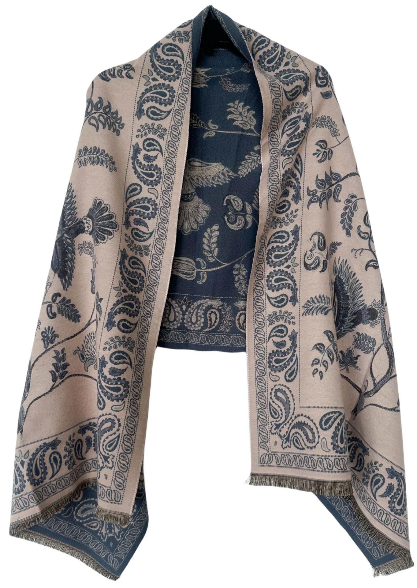 Vintage Soft Jacquard Paisley Scarf Women Winter Warm Shawl OneSize