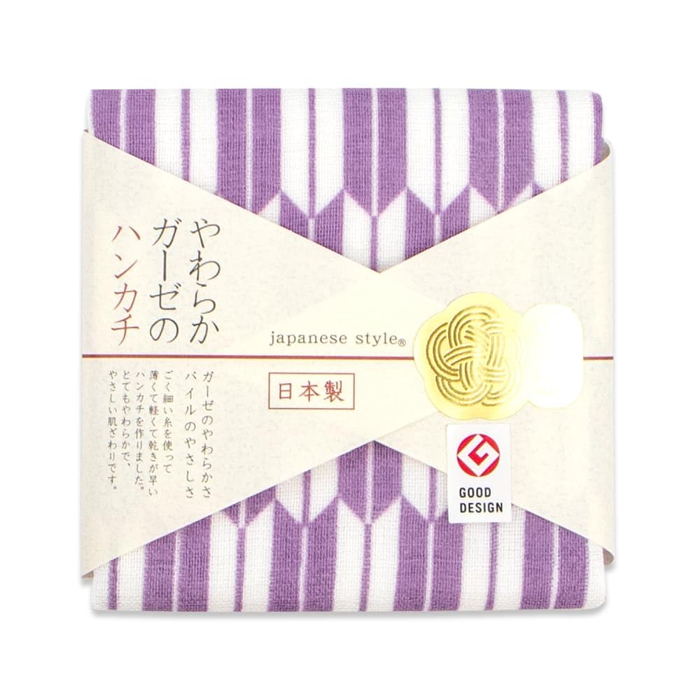 

Nissen Shoko Японский стиль Узор Комон Марля Махровое Ябане Носовой платок JS-4144 фиолетовый