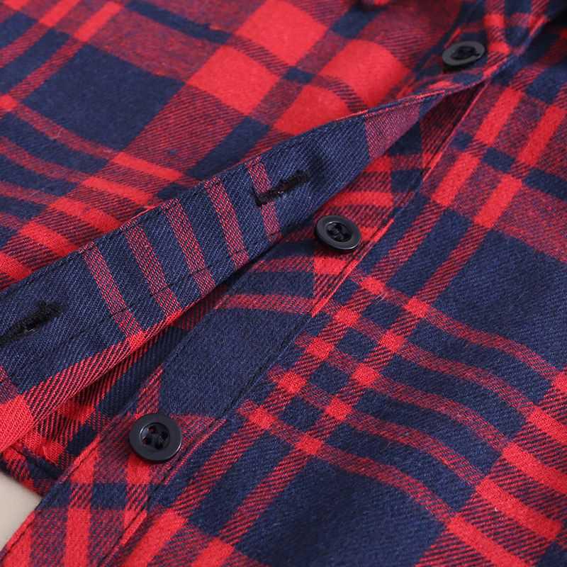 Červený károvaný odnímatelný límec pro dětské svetry a mikiny