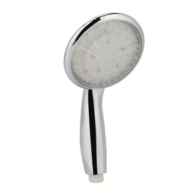 G1/2 Inch Handheld Automatic LED Seven Colors Change Bathroom Round Water Light Shower Head