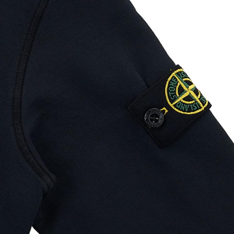 Stone Island Sweatshirt With Logo Crew Neck Long Sleeve Kids tops Navy-Blue 781661340-V0020