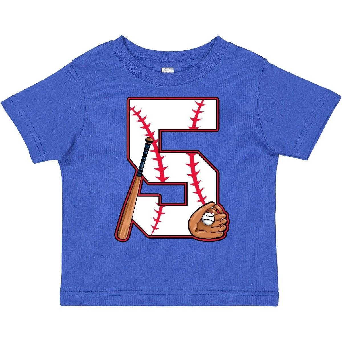 Inktastic Baseball Fifth Birthday- Five Years Old Toddler T-Shirt Birthdays 5th 110