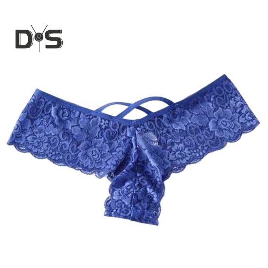 Dámské kalhotky Krajka Květinová výšivka Jednobarevná Nízký pas Elastické Prodyšné Otevřený rozkrok Tenké měkké bezešvé dámské kalhotky