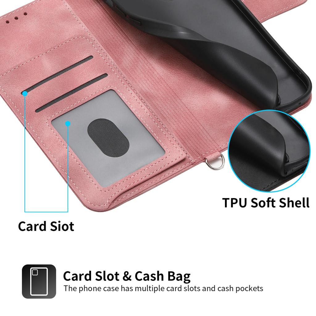 Crossbody Leather Wallet Case For iPhone 16 Pro Max 14 15 Plus 13 12 11 SE 2022 XR XS Cards Solt Strap Lanyard Book Bag Cover