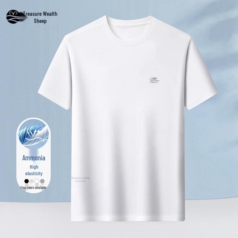 Men s Loose Fit Ice Silk Breathable Short Sleeve T-Shirt 185