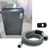 Flexible Washer Drain Line Hose DC97-18682D Corrugated PVC Replacement Hose with Connector and Metal Band for Appliance Repair Tasks