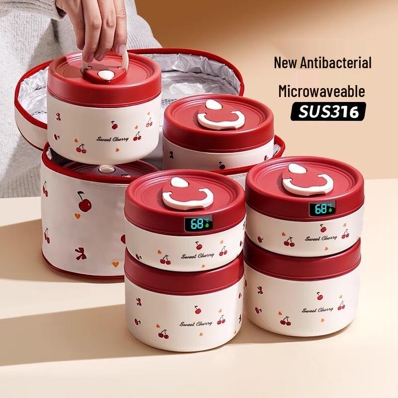 

FoMaide Double-Layer Insulated Stainless Steel Lunch Box Set