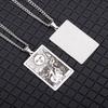 Pendant 22 Tarot Card Retro Fashion Men's Square Card Jewelry Necklace