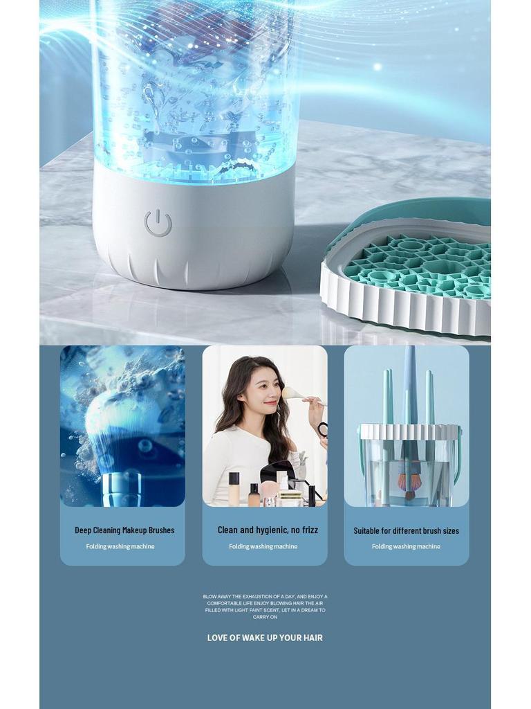 Wiederaufladbare USB Automatische Make-up-Pinselreiniger & Aufbewahrungsbox