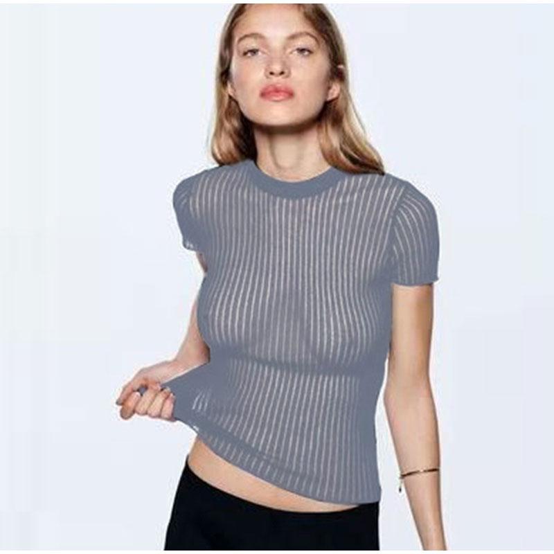 Сексуальная прозрачная женская футболка — фото 4