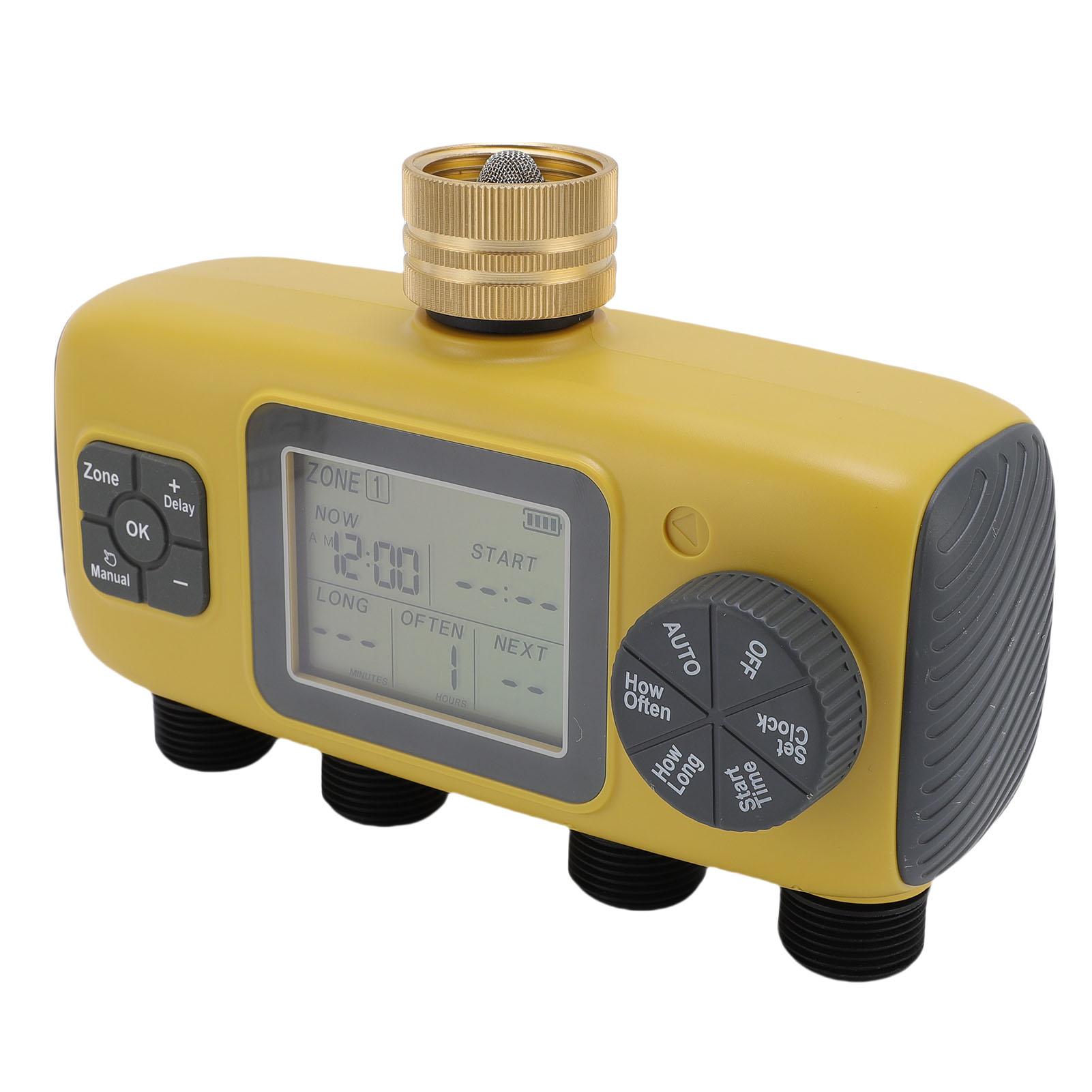 

Таймер для дождевателя для крана 3/4-1/2 дюйма, водонепроницаемость IPX5, ЖК-дисплей, автоматическая система управления поливом для газона, двора, сада