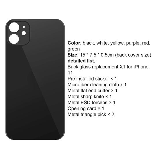 Professional Replacement Back Glass Housing Rear Battery Cover with Pre-installed Adhesive Repair