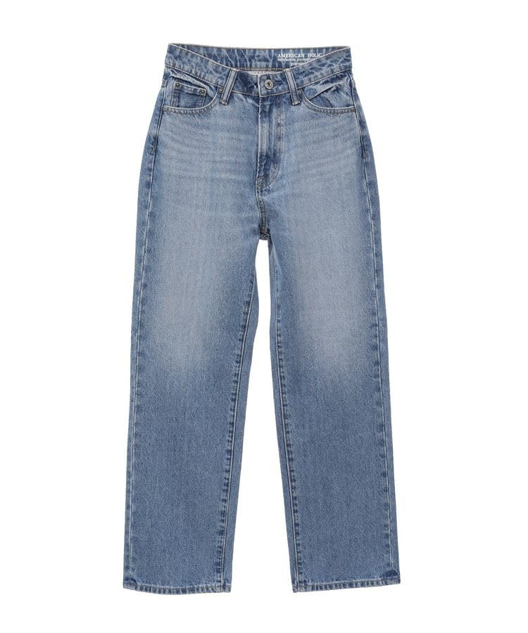 

American Holik Casual Straight Light Indigo Pants, Denim, Women s,