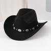European and American Retro Hemming Western Cowboy Hat Children Punk Chain Decorative Jazz Hat British Top Hat Men