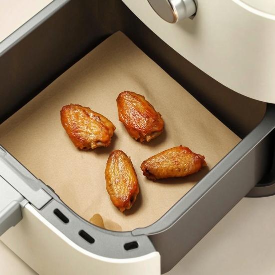 Backpapier-Backbleche, Hitzebeständige Auskleidung für Backofen und Heißluftfritteuse, Einweg-Antihaft-Silikonbeschichtetes Papier zum Grillen und Backen