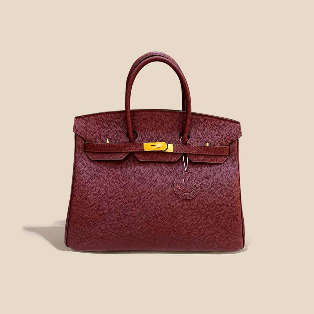 First Layer Cowhide Platinum Bag, High-end Fashion Temperament, Genuine Leather Women's Bag, Classic Versatile Handbag Tide