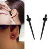 2pcs Acrílico Alargador Plug de Orelha Cônico Expansor Anel O Kit de Alongamento Preto
