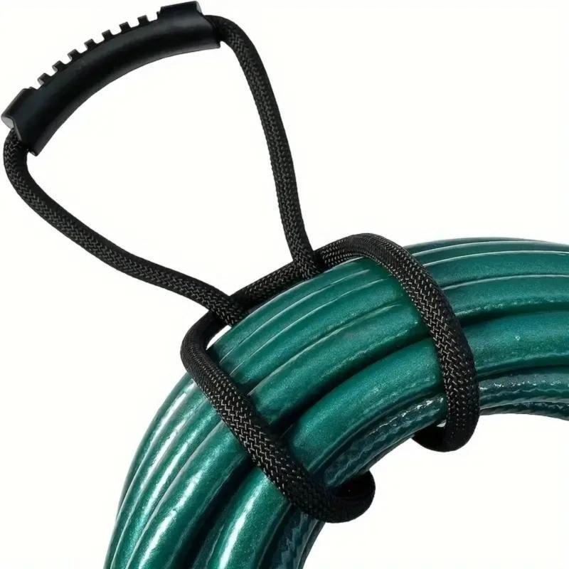 Storage Strap Heavy-Duty Hook and Loop Cord Carrying Strap, Hanger, and Organizer with Handle for Pool Hoses Garden Hoses Cables