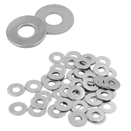 Winova Flat Washers, Gasket Spacers, 304 Stainless Steel Flat Washers, M4x12mmx1mm, Pack of 50